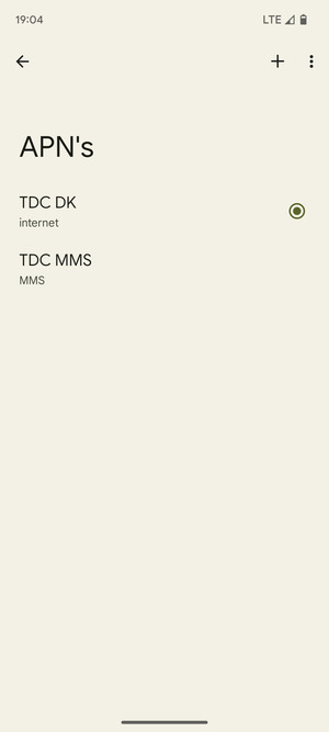Selecteer de Menu-knop