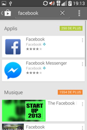 Sélectionnez l'appli