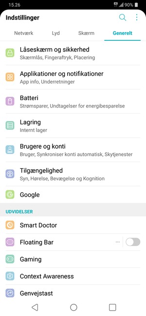 Vælg Låseskærm og sikkerhed