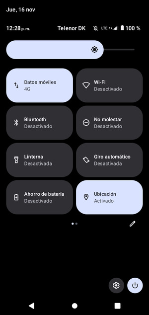 Desactive Ubicación
