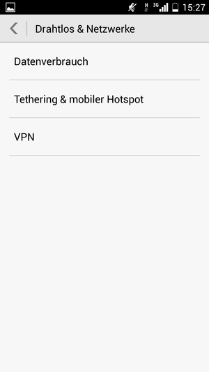 Wählen Sie Tethering & mobiler Hotspot