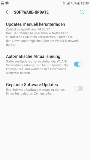 Wählen Sie Updates manuell herunterladen