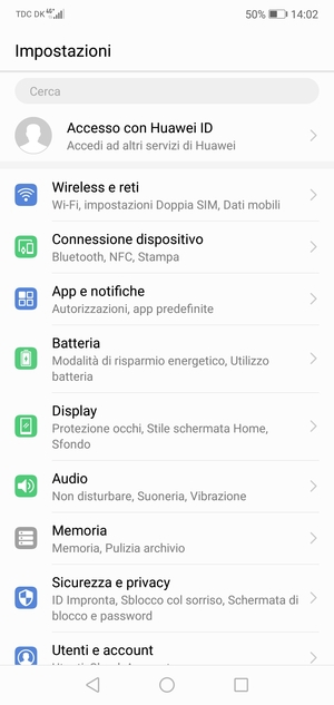 Seleziona Batteria