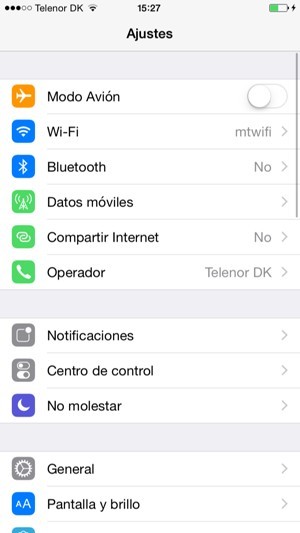 Seleccione Datos móviles
