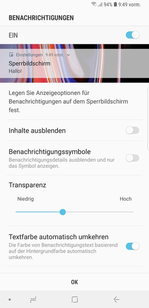 Wählen Sie die gewünschte Option und wählen Sie OK