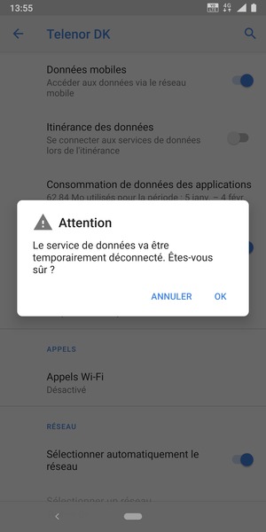 Sélectionnez OK