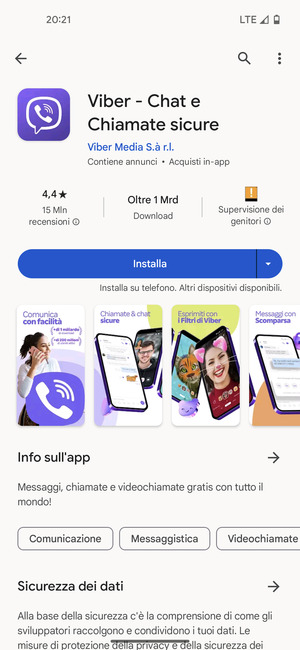 Seleziona Installa