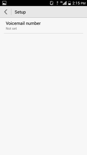 Select Voicemail number