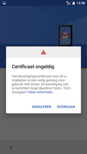 Selecteer DOORGAAN