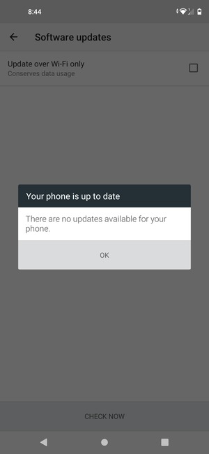 If your phone is up to date, select OK