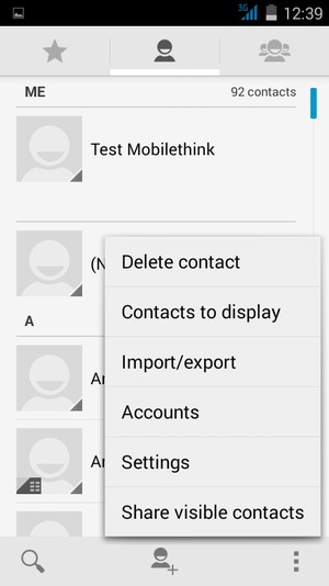 Select Import/export