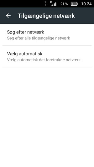Vælg Søg efter netværk