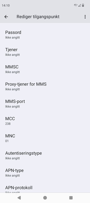 Bla ned og skriv inn MMS-informasjon