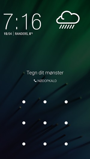 Din telefon er nu sikret med en skærmlås