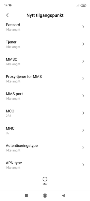 Bla ned og skriv inn MMS-informasjon