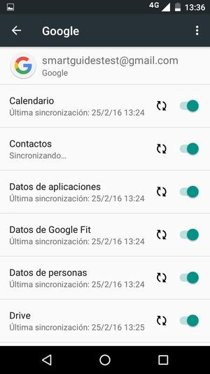 Su información será sincronizada