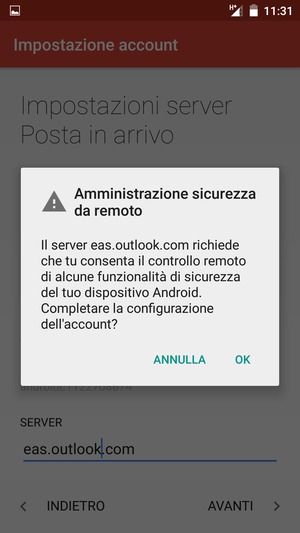Seleziona OK