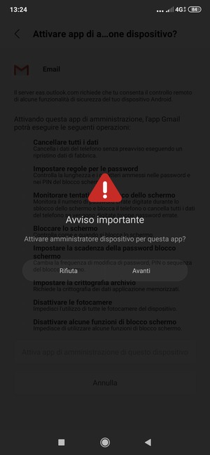 Seleziona Avanti