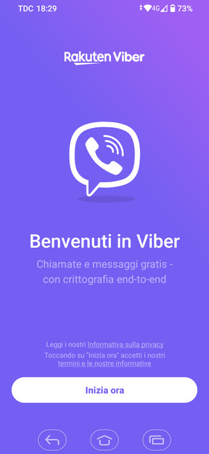 L'app è pronta per l'uso