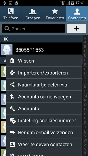 Selecteer Importeren/exporteren