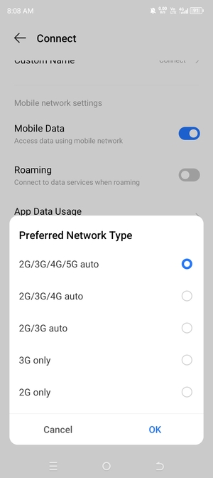 Select your preferred option and select OK