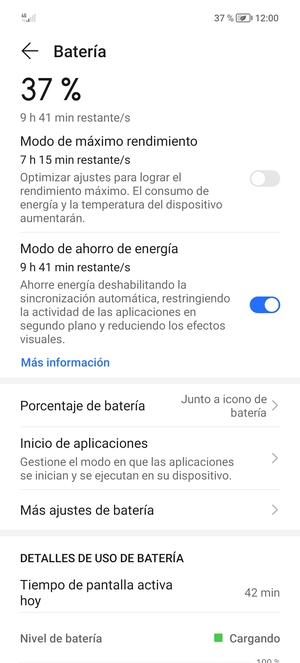 Active Modo de ahorro de energía