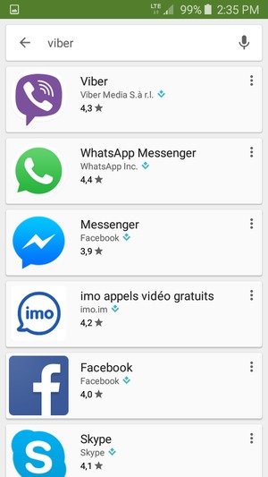 Sélectionnez l'appli