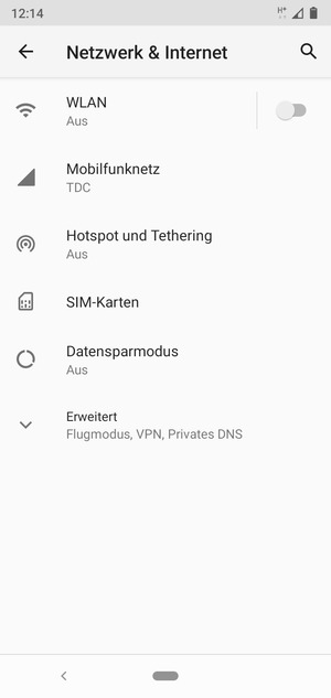 Wählen Sie Mobilfunknetz