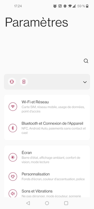 Sélectionnez Wi-Fi et Réseau