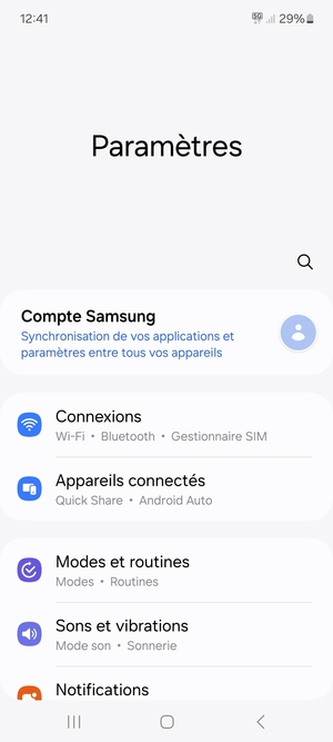 Sélectionnez Connexions