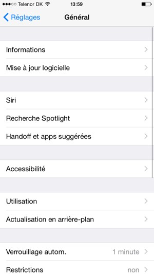 Sélectionnez Mise à jour du logicielle