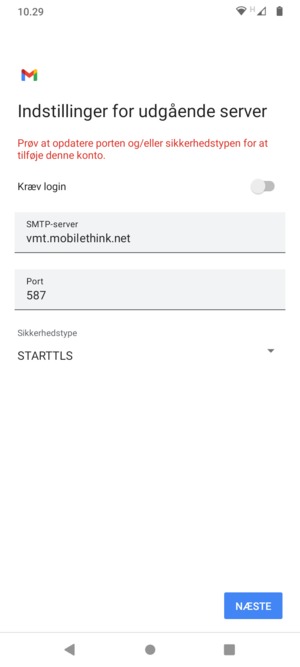 Vælg Sikkerhedstype