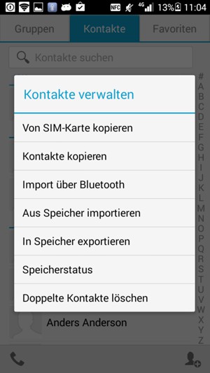 Wählen Sie Von SIM-Karte kopieren