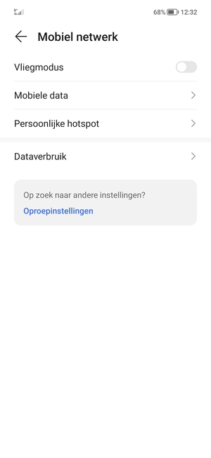 Selecteer Mobiele data