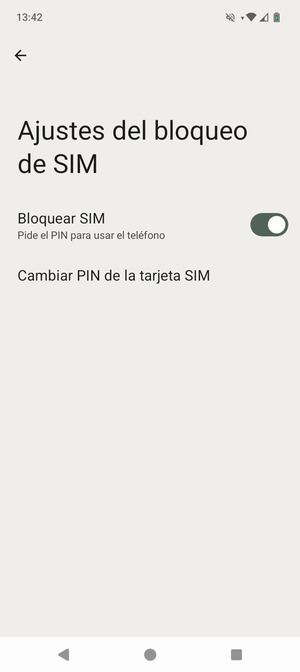 Seleccione Cambiar PIN de la tarjeta SIM