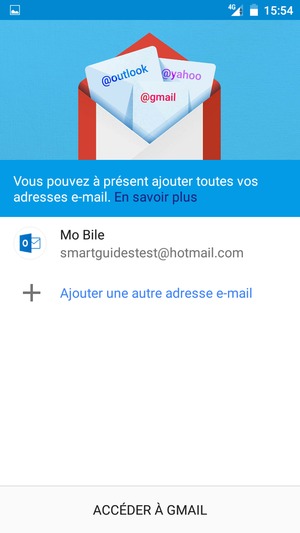 Sélectionnez ACCÉDER À GMAIL