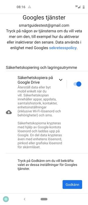 Välj Godkänn