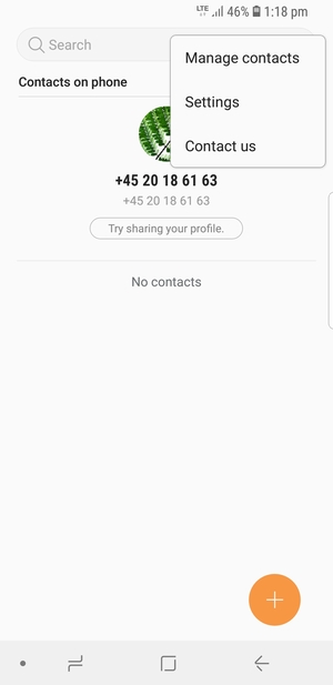 Select Manage contacts