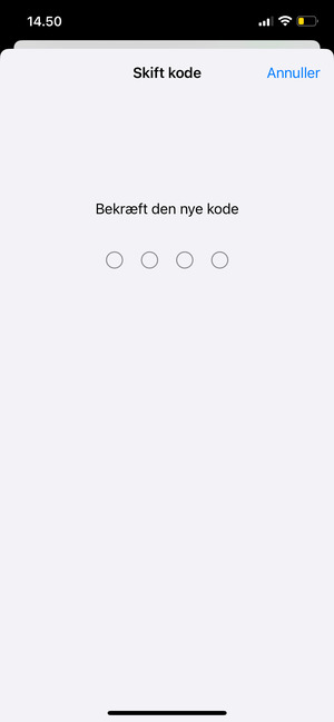 Genindtast din nye adgangskode