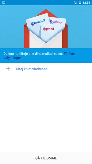 Vælg Tilføj en mailadresse