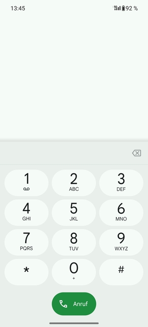 Drücken und halten Sie die Nummer 1