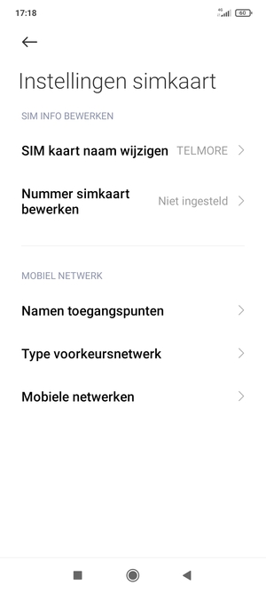 Selecteer Namen toegangspunten