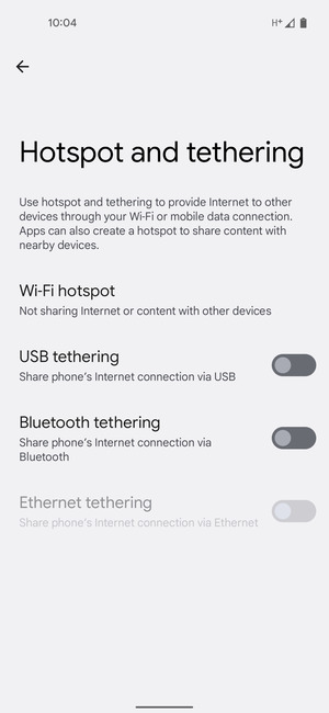 Select Wi-Fi hotspot