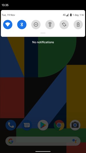 Slide down the top menu again