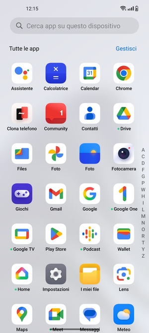 Seleziona Impostazioni