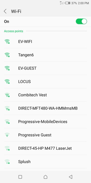 Select the wireless network you want to connect to