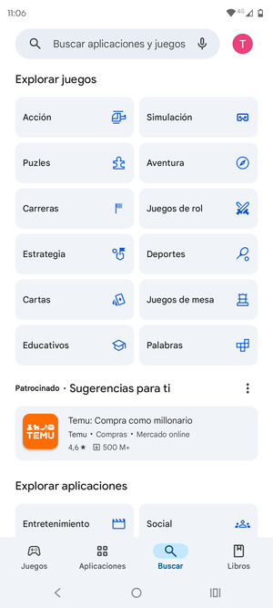 Seleccione la barra de Búsqueda