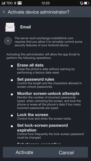 Select Activate