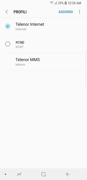 Seleziona il tasto Menu