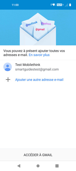 Sélectionnez ACCÉDER À GMAIL